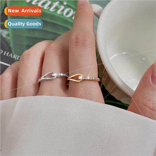 Knot zirconia ring opening adjustable Korea simple small bro