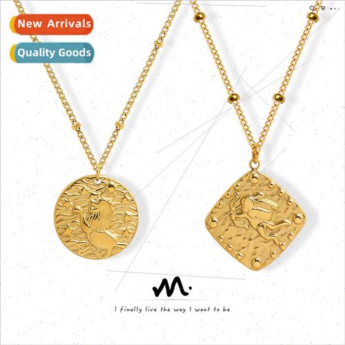 Europe Archer Cupid Angel on Coin Pendant Necklace  Fashion