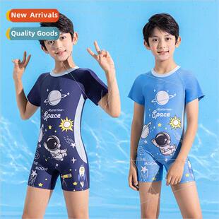 Childrens swimsus boys one-piece sports wind swimsu in small