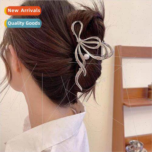 Bow tie scrunchie female 2022 new shark clip large back head