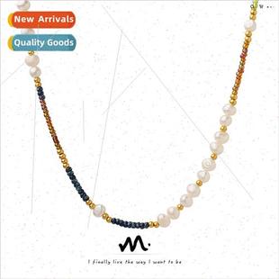 Bohemian Freshwater Pearls Natural Stone Glass Tanium Steel