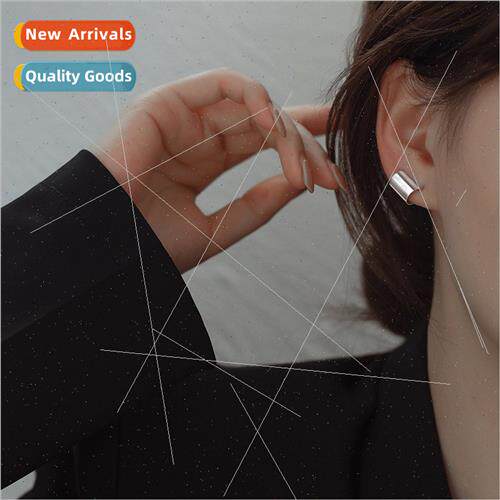 Through body silver S925 ear clips ins Europe earrings niche