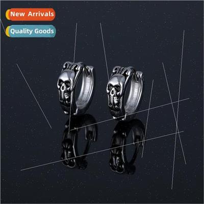stainless steel skull earrings retro Halloween earrings set