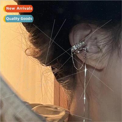 French ear bone clip long pearl tassel whout ear hole ear cl