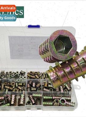 165pcs boxed Furnure pre-installed knurled screws copper pos