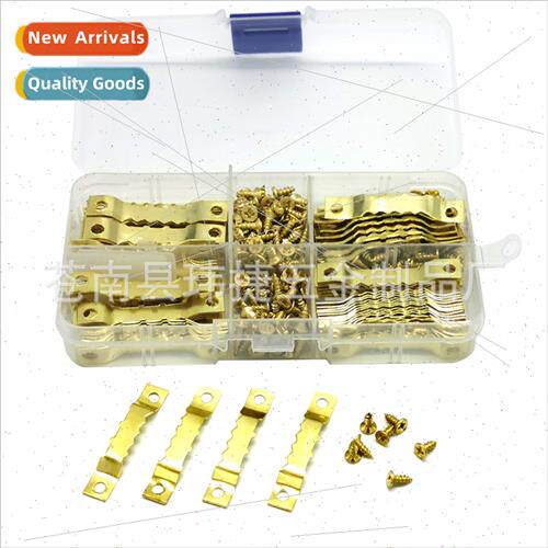 100 sets screws适用gold color serrated frame hanger Screws适