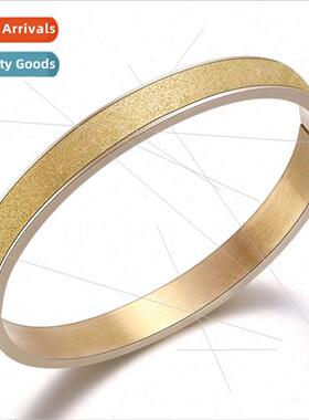 Korea ins fashion tanium steel frosted women bracelet gold r