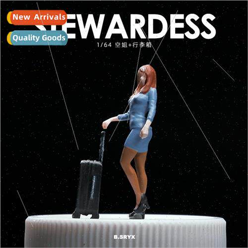 1:64 stewardess modeling miniature resin figure model miniat
