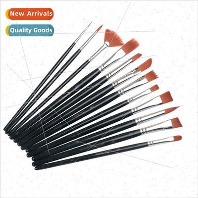 12 short black rod gouache watercolor acrylic oil painting b