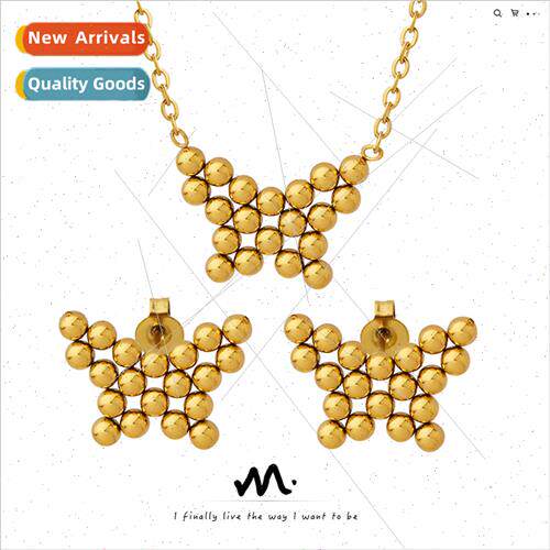 Europe niche small beads handmade butterfly stud earrings ne