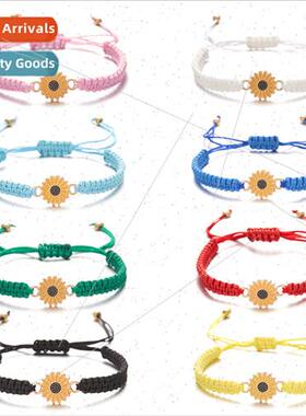 Fashion Pure Hand-Woven Sunflower Daisy Bracelet Friendship