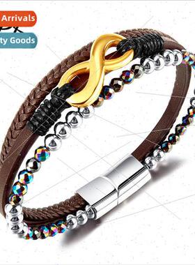 2024 Europe New Colorful Black Gallstone Hand-Woven Multi-La