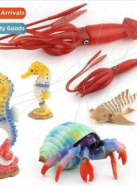 mulation wild marine animals solid shark squid herm crab col