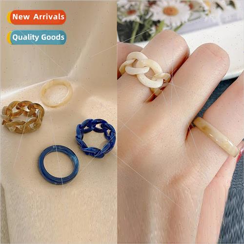 New che Ring Minimalist Feeling Index Finger Ring ins Resin