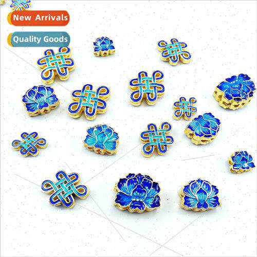 Pure copper gold-plated burnished Chinese knot lotus back cl