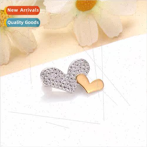 Korea love heart small brooch fashion zirconia corsage lapel