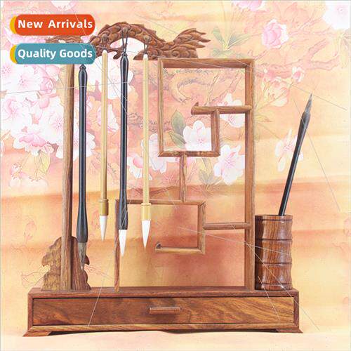 Brush Holder Pen Hanging Rosewood Dragon Head Classical Call