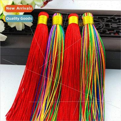 12CM Bon gold thread colorful tassel DIY handmade knting orn