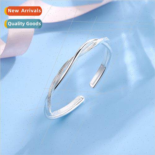 ring double wire intertwined silver bracelet 999  gift girlf