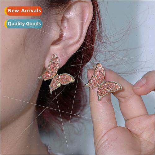Summer new gradient butterfly earrings female earrings Korea