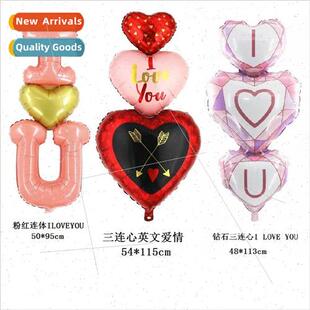Aluminum film balloon love diamond ring romantic proposal de