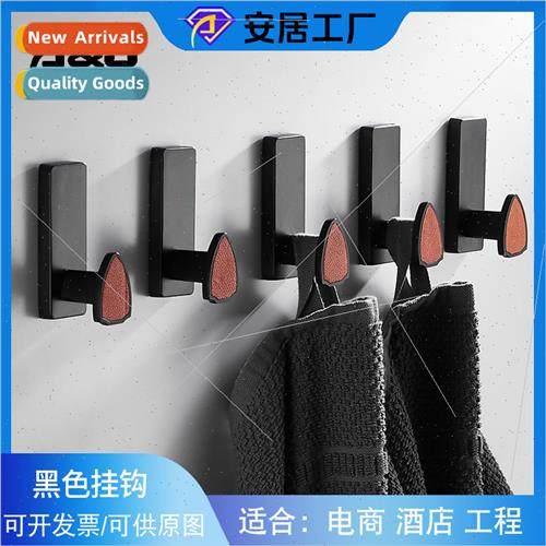 No-hole space aluminum bathroom hooks sticky hooks wall hang