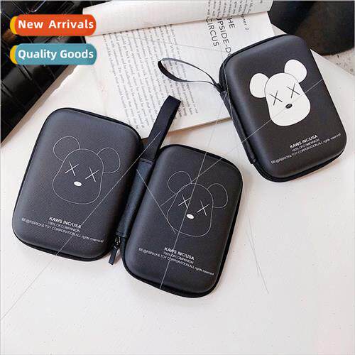 Violent Bear large coin purse rectangular cartoon headphone