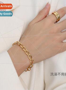 Europe niche bracelet gold bracelet geometric hjewelry thick