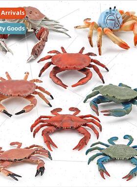 Marine simulation animal model solid red crab maki-e fold bu