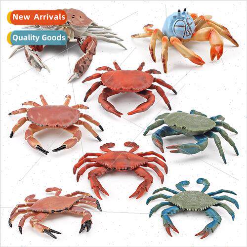 Marine simulation animal model solid red crab maki-e fold bu