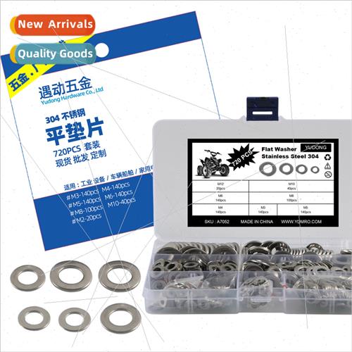 720pcs box M3-M12-ring metal flat gasket 304O flat gasket