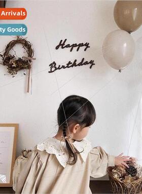 Korea baby birthday arrangement photo background wall coffee