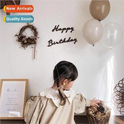 Korea baby birthday arrangement photo background wall coffee