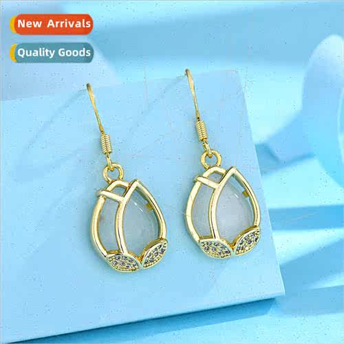 Koreatulip earrings female hundred wh ear hooks