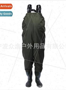 High-cut onepcs down pants lightweight breathable adult fish