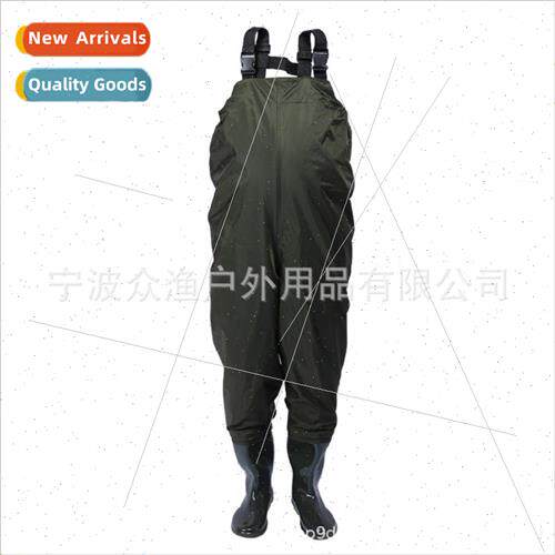 High-cut onepcs down pants lightweight breathable adult fish