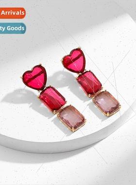 2023 spring summer new copper gold-plated zirconium geometri