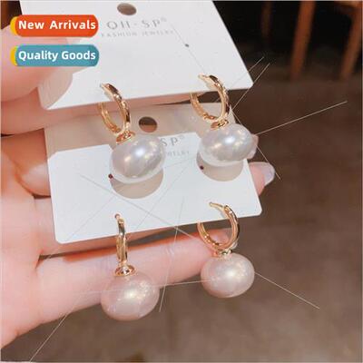 Koreasimple pearl earrings female niche versatile daily comm