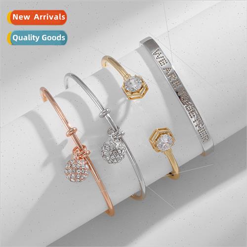 Copper plated inlaid zirconium bracelet women fashion send g