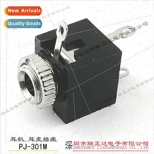 PJ-301M Soldering Wire Headphone Female Socket 6mm wh Thread
