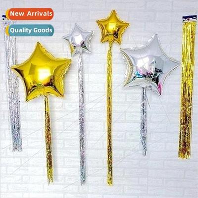 Birthday Backdrop Decoration Balloon Tassel Curtains Rainscr