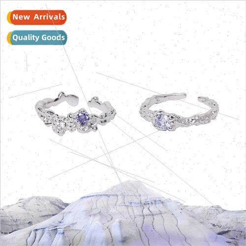 che zirconia amethyst ins opening adjustable irregular vinta
