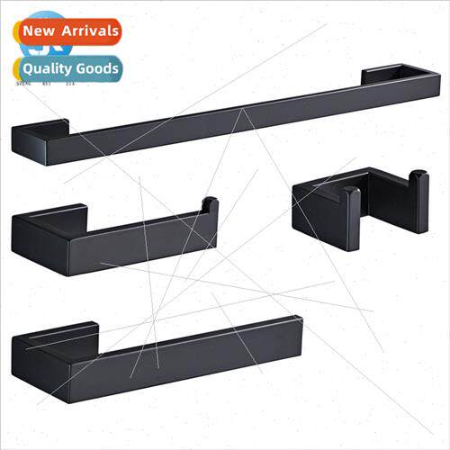 Black 304 Towel Bar Bathroom Set Toilet Paper Holder Bathroo