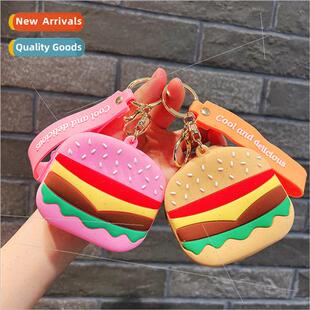 Hamburger coin purse schoolbag charm children mini storage s