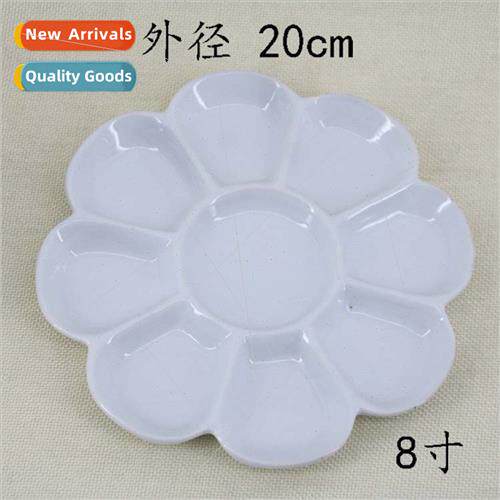 8 inch Ceramic Palette Plum Palette Ceramic Pigment Palette