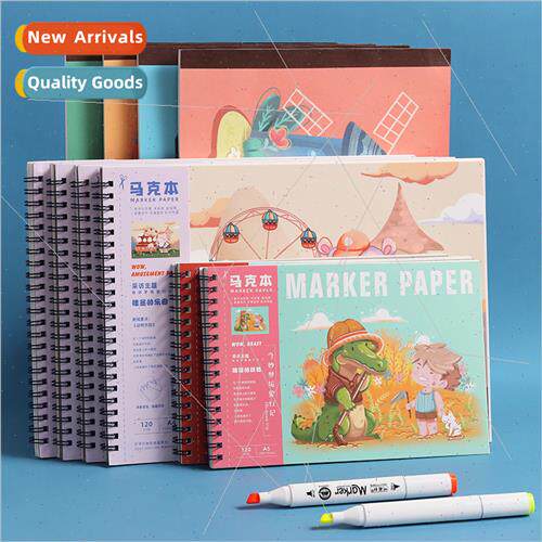 Marker Book Cartoon Creative Coil Drawing Book Children Stud