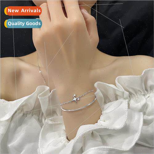 Star Double Layer Bracelet che Set Zirconia Quadrangle Brace