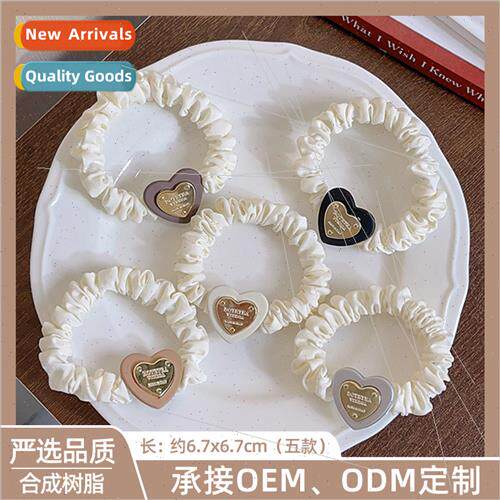 Korea love retro letters tie ponytail small intestine hair r
