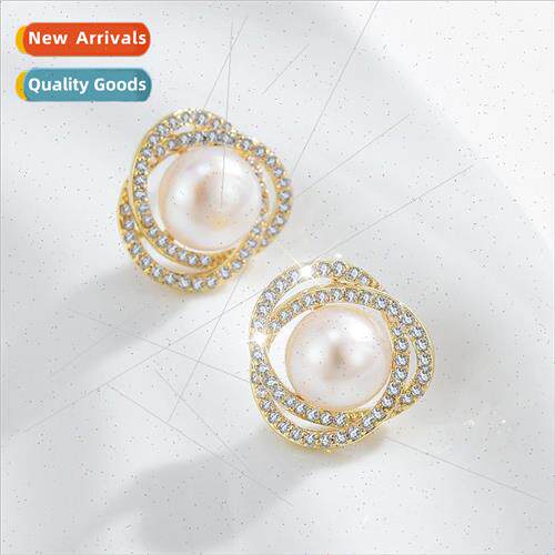 S925 silver pin earrings female Korea earrings circle earrin