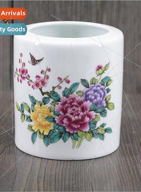 Ceramic Crafts Spring Garden Ink Painting Pencil Holder Orna